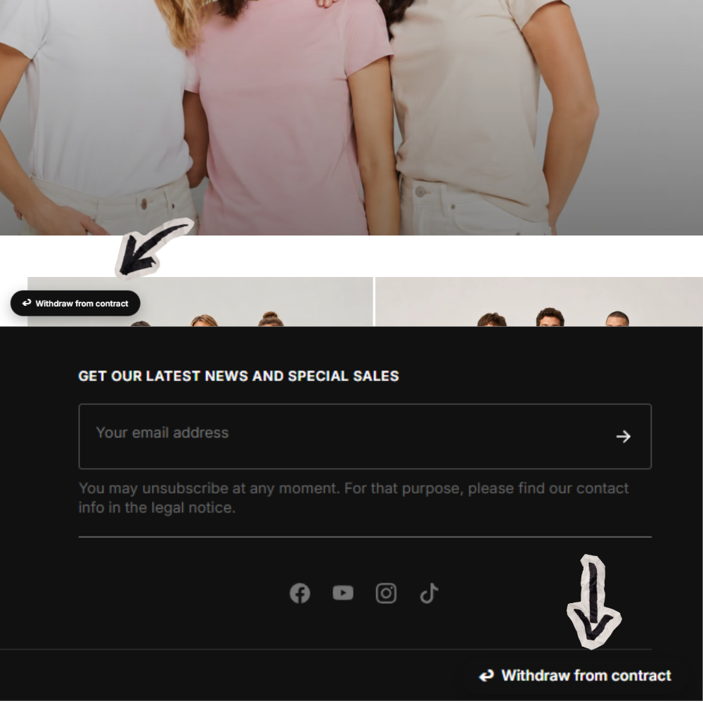 Floating button or a static footer link